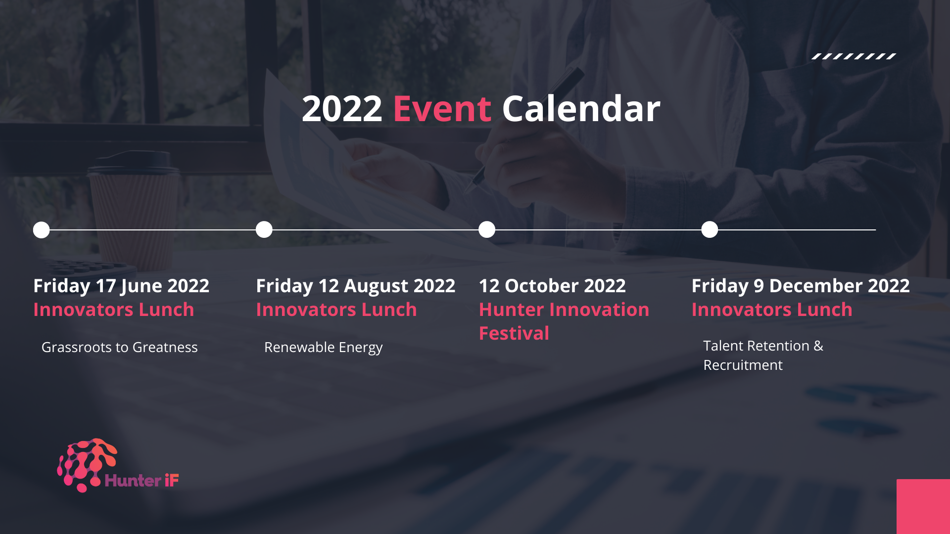 Calendar of events for 2022 Hunter iF Limited Innovation in Greater